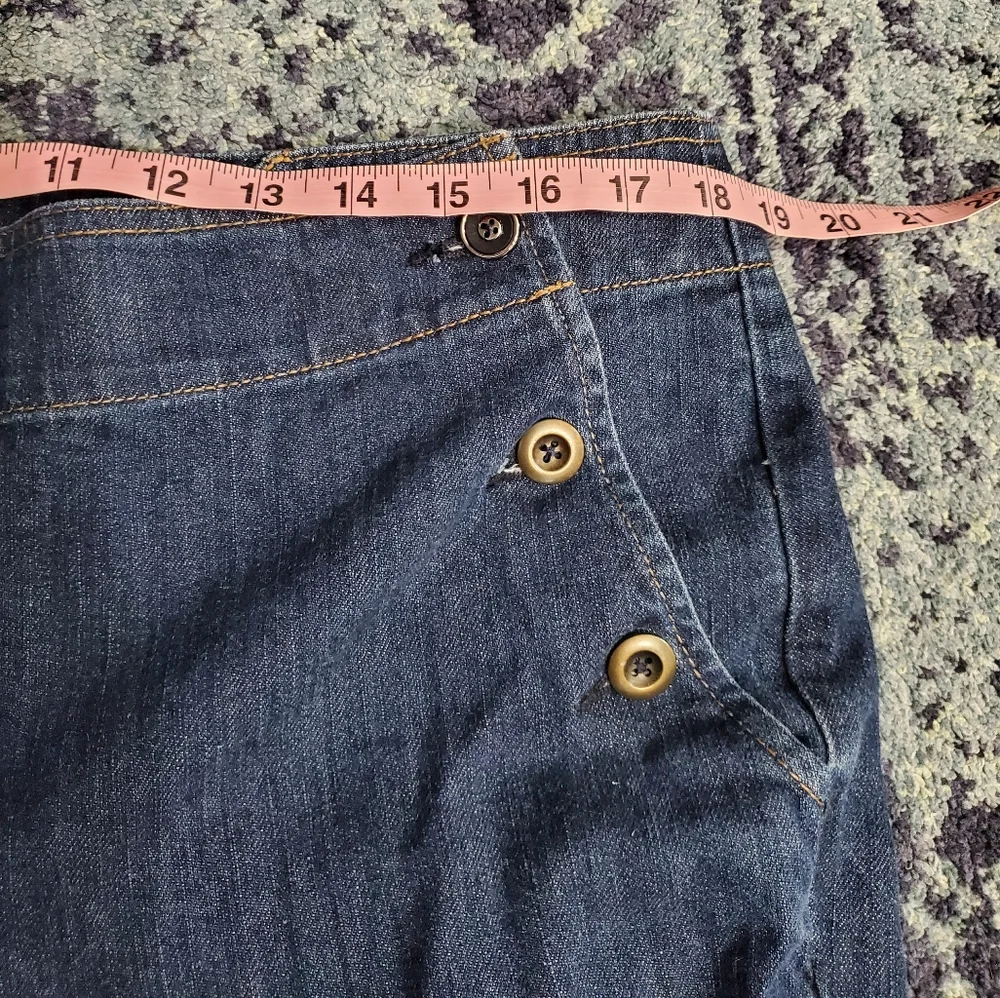 New York & Company Wide Leg Blue Jeans - Picture 5 of 9